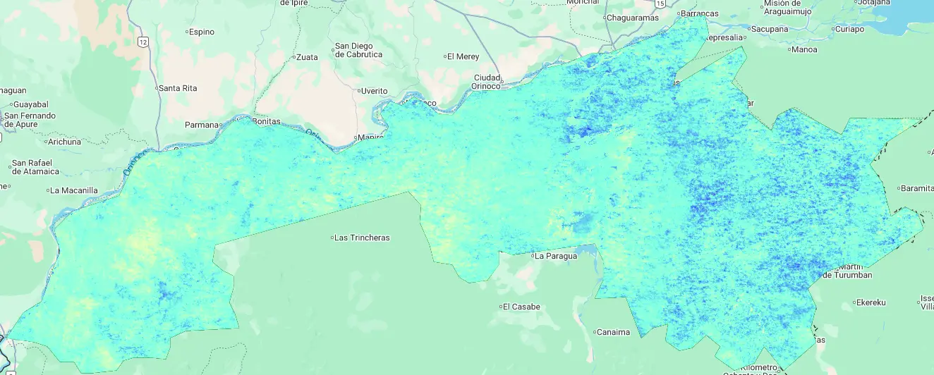 NDVI. OMA, Bolivar, Venezuela.