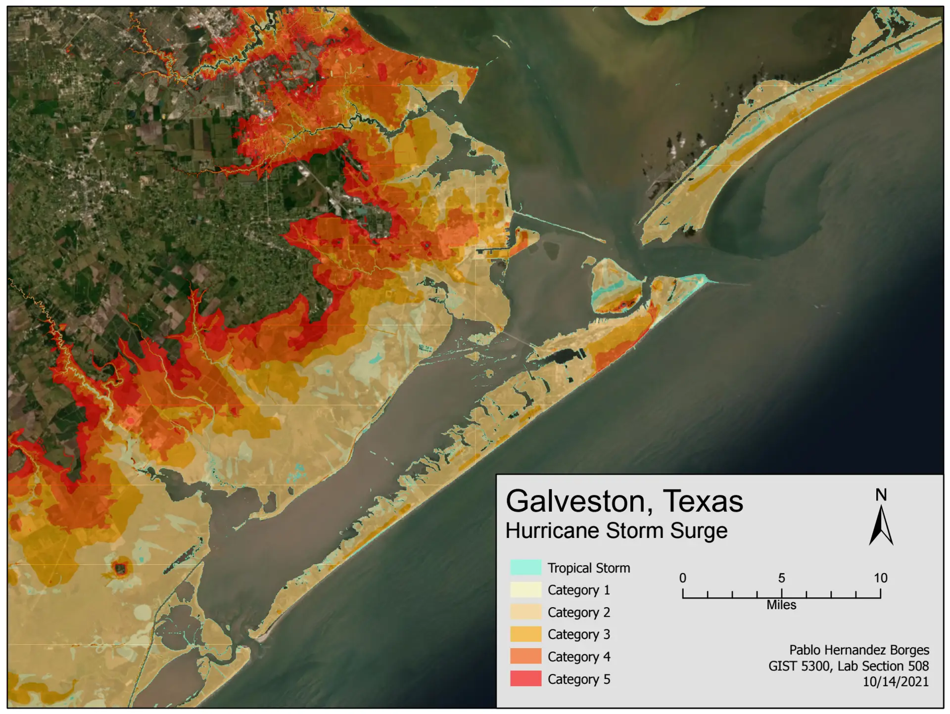 Hurricane Damage in Galveston, TX